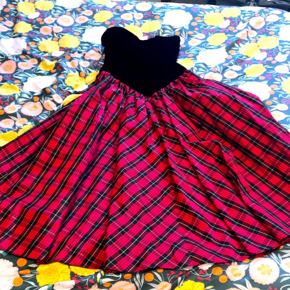 Vintage Strapless Velvet Gown